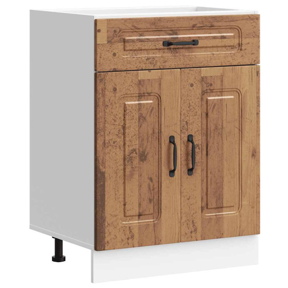 Vidaxl Kitchen Base Cabinet Kalmar Old Wood Engineered Wood Sink Base Cabinet