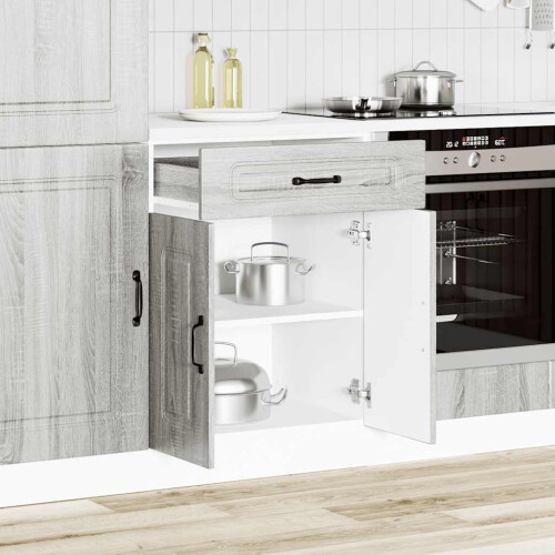 VidaXL vidaXL Kitchen Base Cabinet Kalmar Grey Sonoma Engineered Wood 2