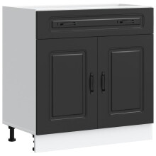 vidaXL Kitchen Base Cabinet Kalmar Black Engineered Wood sink base cabinet