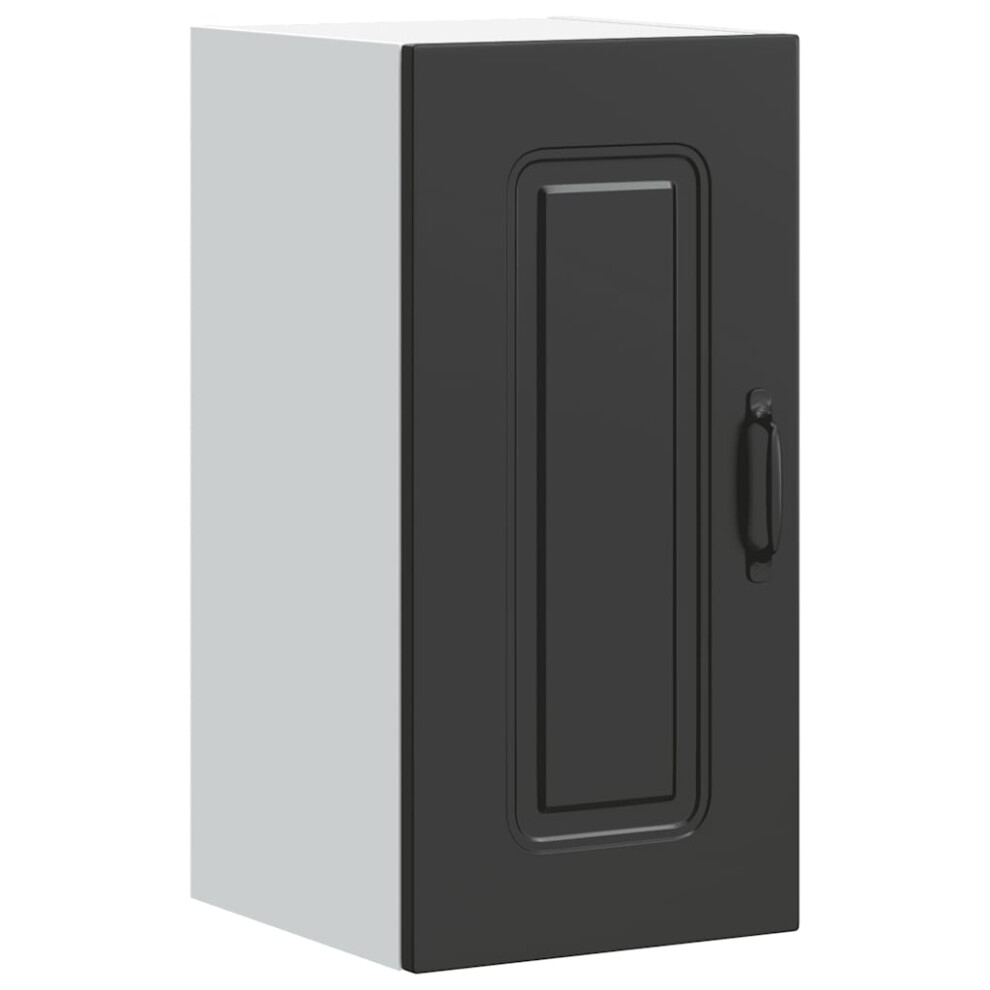 vidaXL Kitchen Wall Cabinet Kalmar Black Engineered Wood kitchen wall unit