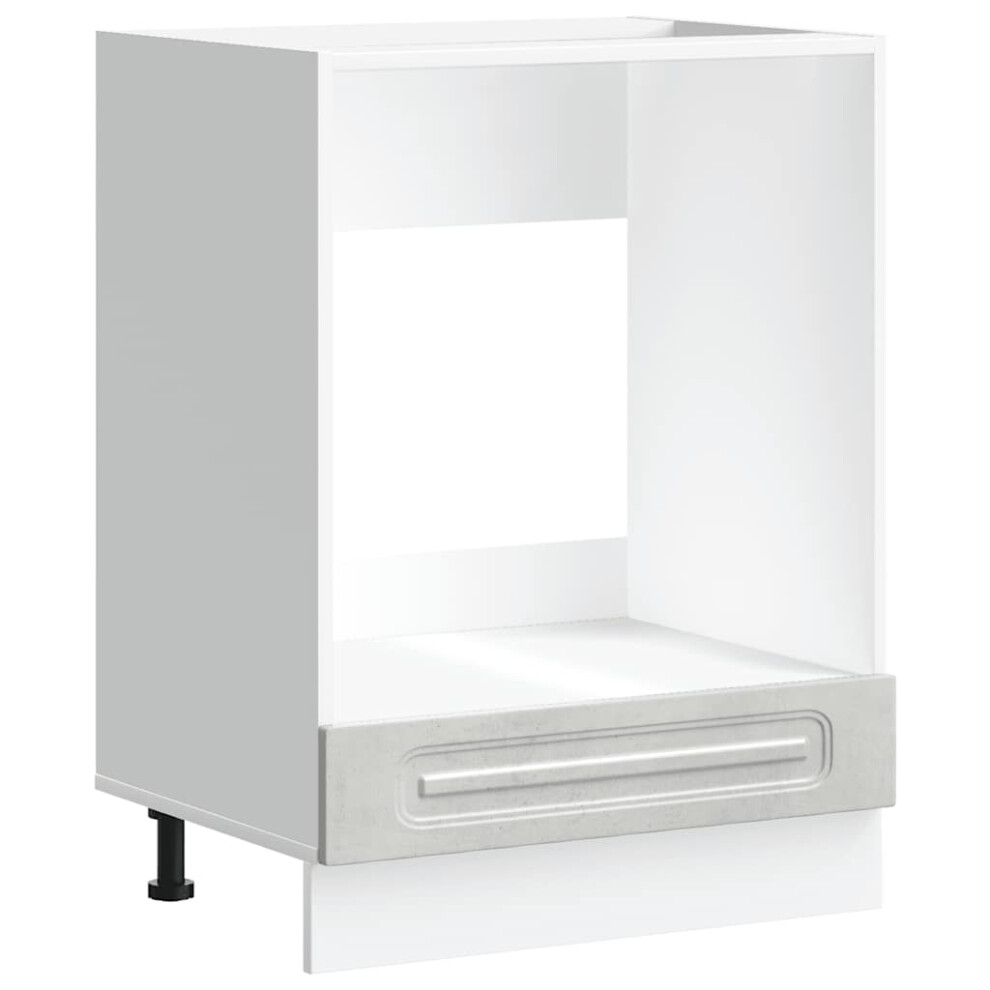 Vidaxl Oven Cabinet Kalmar Concrete Engineered Wood Oven Unit Grey