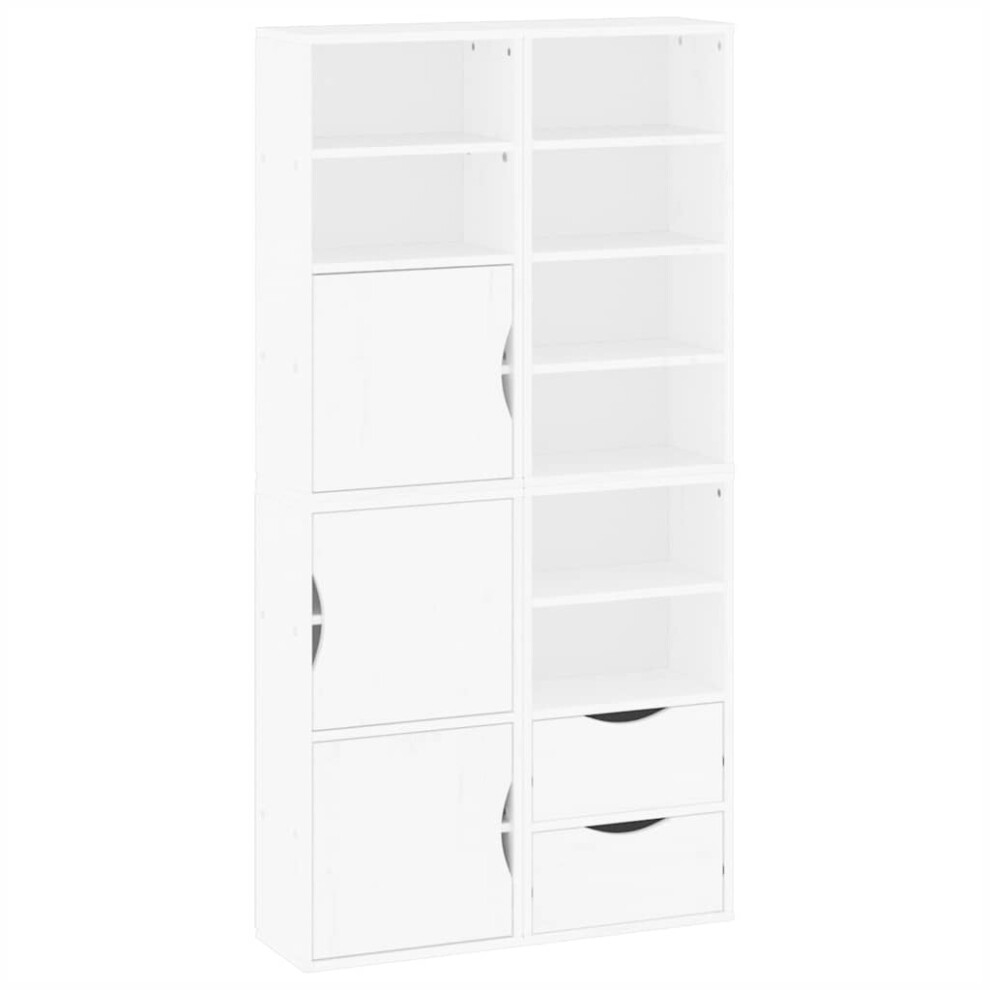 vidaXL Side Cabinets 4 pcs "ODDA" White 40x24x79 cm Solid Wood Pine cabinet