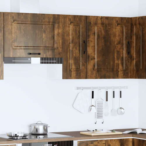 VidaXL vidaXL Kitchen Wall Cabinet Kalmar Smoked Oak Engineered Wood 2