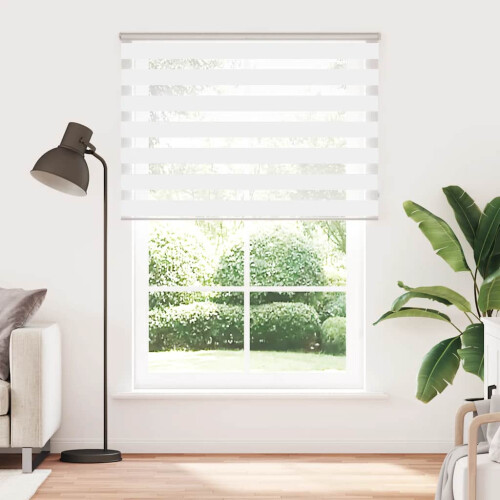 VidaXL vidaXL Zebra Blind White 155x230 cm Fabric Width 150.9 cm Polyester 1