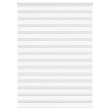 vidaXL Zebra Blind White 155x230 cm Fabric Width 150.9 cm Polyester