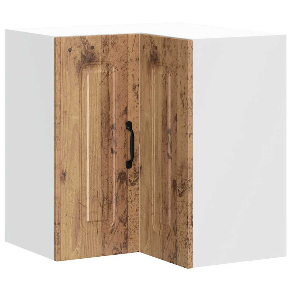 vidaXL Kitchen Wall Corner Cabinet Kalmar Old Wood Engineered Wood