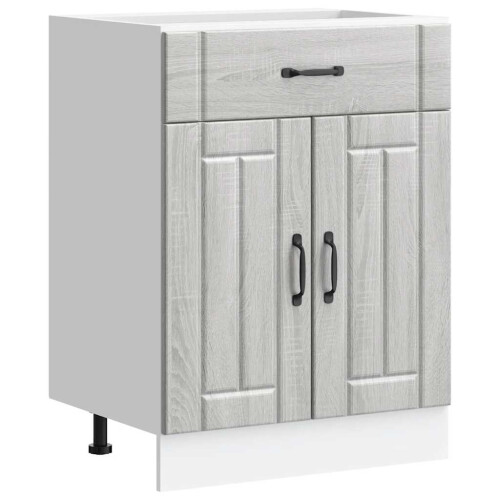 VidaXL vidaXL Kitchen Base Cabinet Lucca Grey Sonoma Engineered Wood