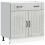 VidaXL vidaXL Kitchen Base Cabinet Lucca Concrete Grey Engineered Wood 2