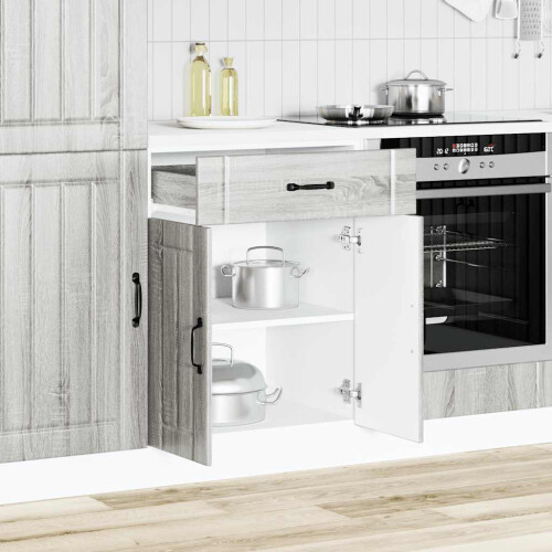 VidaXL vidaXL Kitchen Base Cabinet Lucca Grey Sonoma Engineered Wood 2