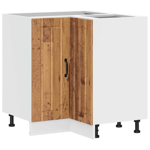 VidaXL vidaXL Kitchen Corner Base Cabinet Lucca Old Wood Engineered Wood