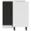VidaXL vidaXL Kitchen Corner Base Cabinet Lucca Black Engineered Wood 5