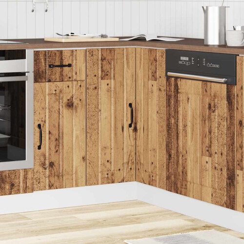 VidaXL vidaXL Kitchen Corner Base Cabinet Lucca Old Wood Engineered Wood 2