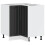 VidaXL vidaXL Kitchen Corner Base Cabinet Lucca Black Engineered Wood 1