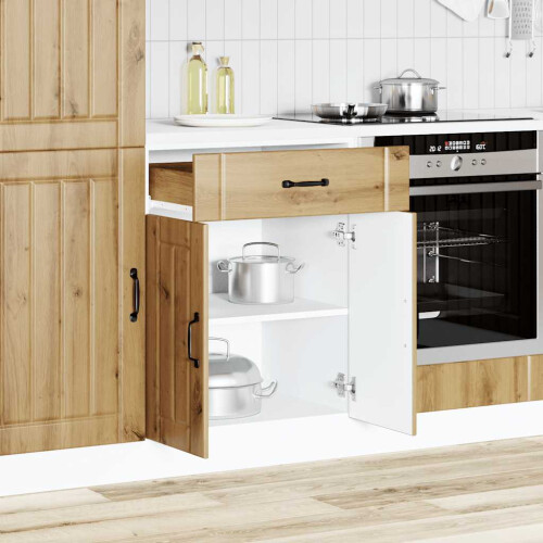 VidaXL vidaXL Kitchen Base Cabinet Lucca Artisan Oak Engineered Wood 2