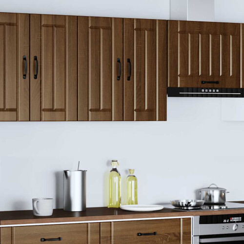 VidaXL vidaXL Kitchen Wall Cabinet Lucca Brown Oak Engineered Wood kitchen wall unit 2
