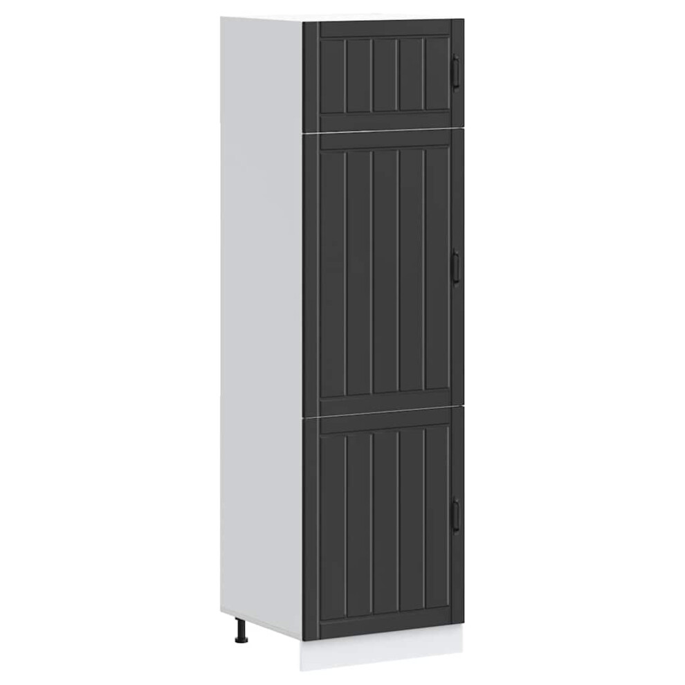 Vidaxl Kitchen Cupboard Lucca Engineered Wood Kitchen Cabinet Unit Black