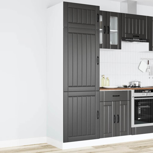 VidaXL vidaXL Kitchen Cupboard Lucca Black Engineered Wood kitchen cabinet unit 1