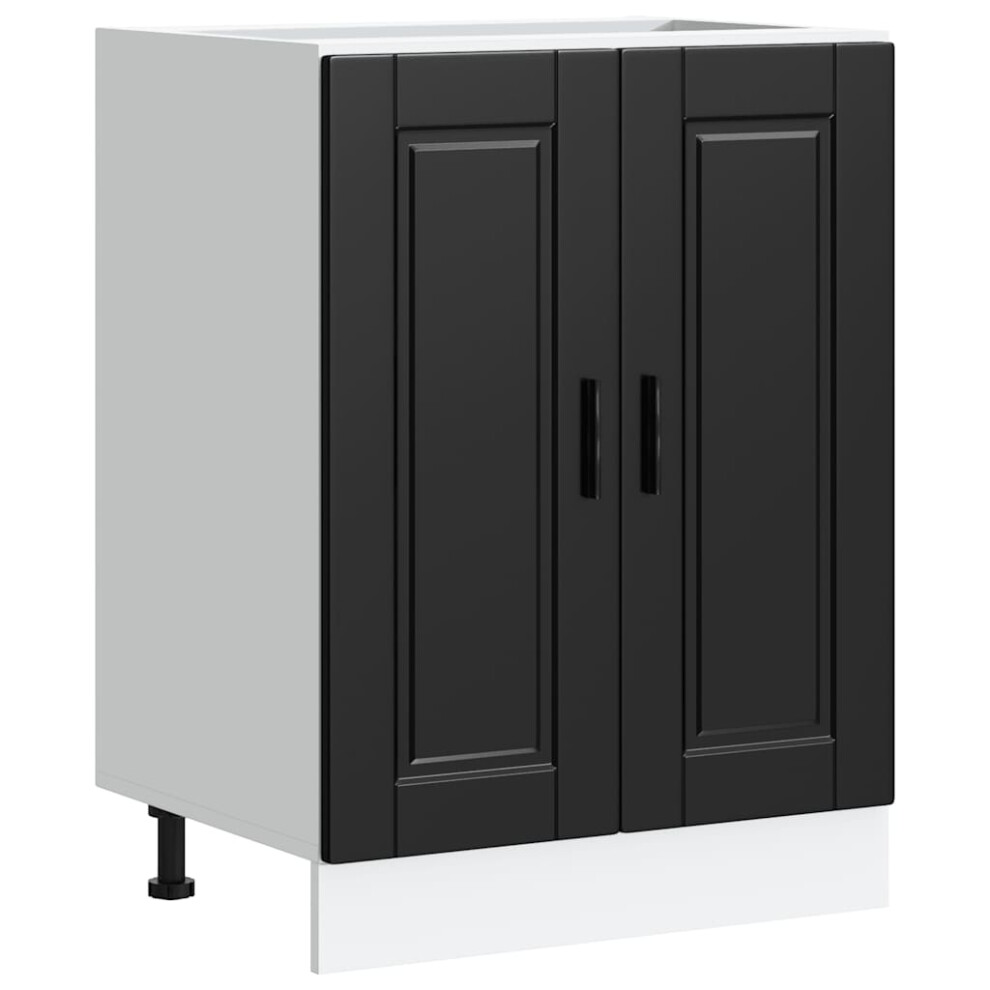 vidaXL Kitchen Base Cabinet Porto Black Engineered Wood sink base cabinet