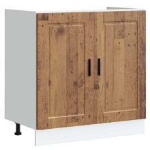 vidaXL Sink Base Cabinet "Porto" Old Wood 80x46x81.5 cm Engineered Wood