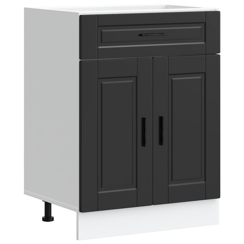 vidaXL Kitchen Base Cabinet Porto Black Engineered Wood sink base cabinet