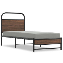 vidaXL Bed Frame without Mattress 80x200 cm Brown Oak Engineered Wood