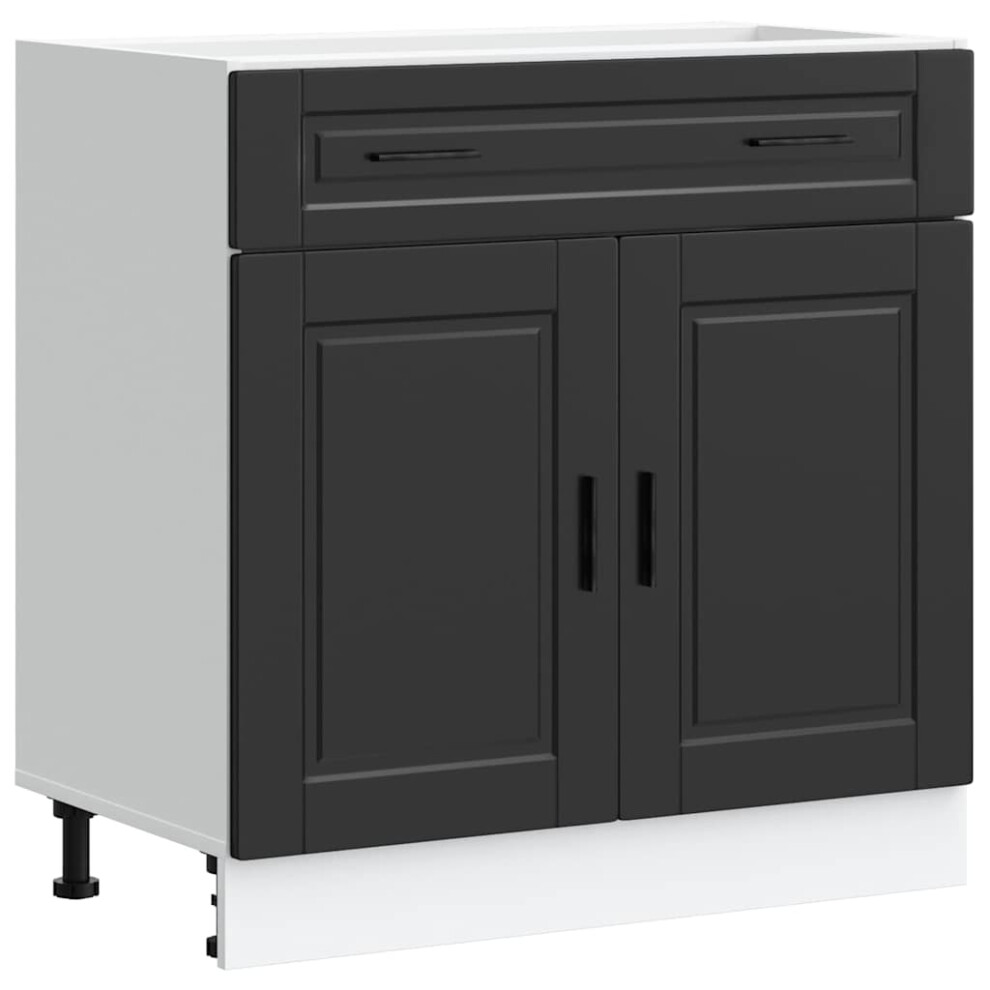 vidaXL Kitchen Base Cabinet Porto Black Engineered Wood sink base cabinet