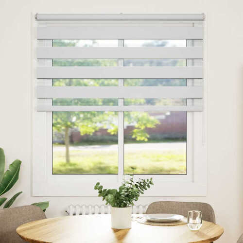 VidaXL vidaXL Zebra Blind White 135x100 cm Fabric Width 130.9 cm Polyester 1