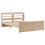 VidaXL vidaXL Bed Frame with Headboard Bed Base 135x190 cm Double Solid Wood Pine 3