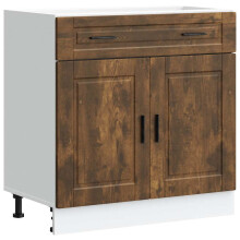 vidaXL Kitchen Base Cabinet Porto Smoked Oak Engineered Wood sink base cabinet