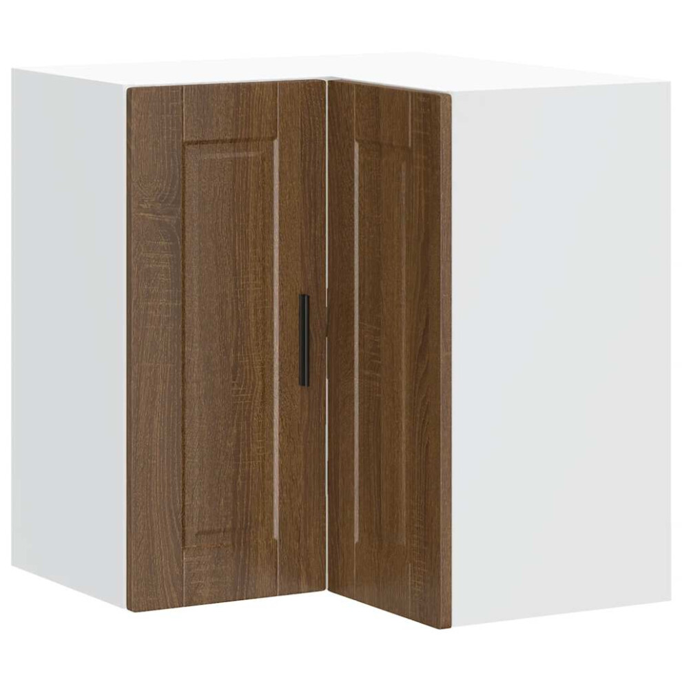 Vidaxl Kitchen Wall Corner Cabinet "Porto" Oak Engineered Wood Brown