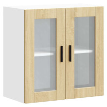 vidaXL Kitchen Wall Cabinet with Glass Door Porto Sonoma Oak kitchen wall unit
