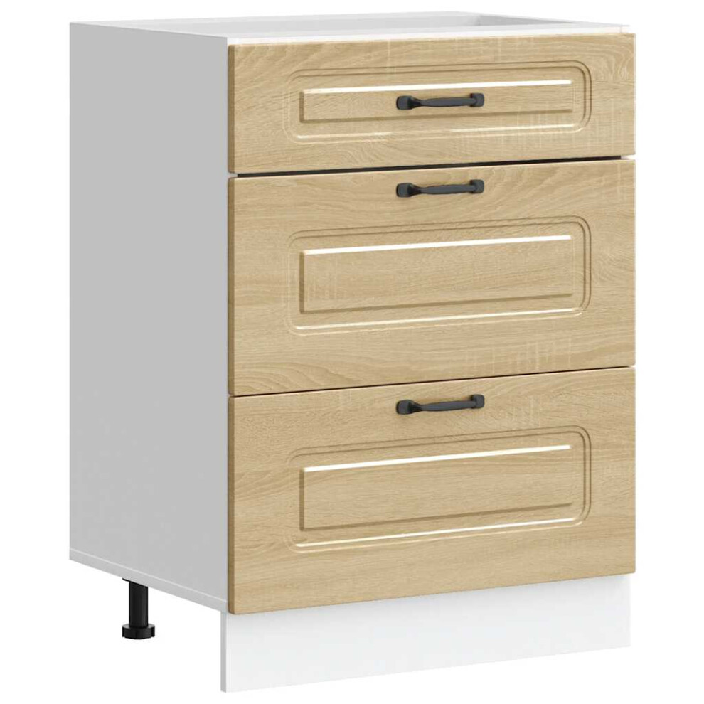 Vidaxl Kitchen Base Cabinet Kalmar Sonoma Oak Engineered Wood