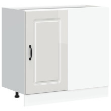 vidaXL Kitchen Base Cabinet Kalmar High Gloss White Engineered Wood