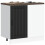 VidaXL vidaXL Kitchen Base Cabinet Lucca Black Engineered Wood kitchen base cabinet 3