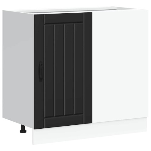 VidaXL vidaXL Kitchen Base Cabinet Lucca Black Engineered Wood kitchen base cabinet