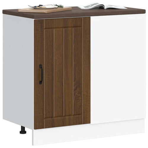 VidaXL vidaXL Kitchen Base Cabinet Lucca Brown Oak Engineered Wood kitchen base cabinet 2