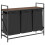 VidaXL vidaXL Laundry Basket 3 Compartments with Shelf Brown Oak laundry hamper 2