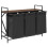 VidaXL vidaXL Laundry Basket 3 Compartments with Shelf Brown Oak laundry hamper 5