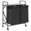 VidaXL vidaXL Laundry Basket 2 Compartments with Wheels Grey Sonoma laundry hamper 5