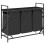 VidaXL vidaXL Laundry Basket 3 Compartments with Shelf Black Oak laundry hamper 8