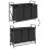 VidaXL vidaXL Laundry Basket 3 Compartments with Shelf Black Oak laundry hamper 10
