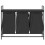 VidaXL vidaXL Laundry Basket 3 Compartments with Shelf Black Oak laundry hamper 6