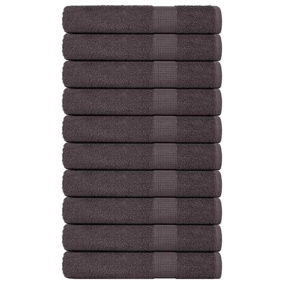 Vidaxl Sauna Towels 10 Pcs Anthracite 80X200 Cm 360 Gsm 100% Cotton Towel