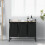 VidaXL vidaXL Laundry Basket 3 Compartments with Wheels Sonoma Oak laundry hamper 3