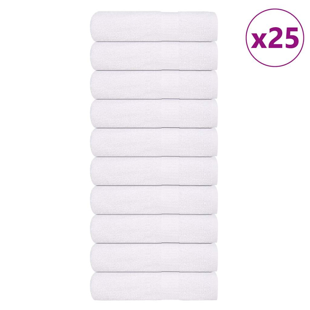 Vidaxl Bath Towels 25 Pcs White 100X150 Cm 360 Gsm 100% Cotton Towel