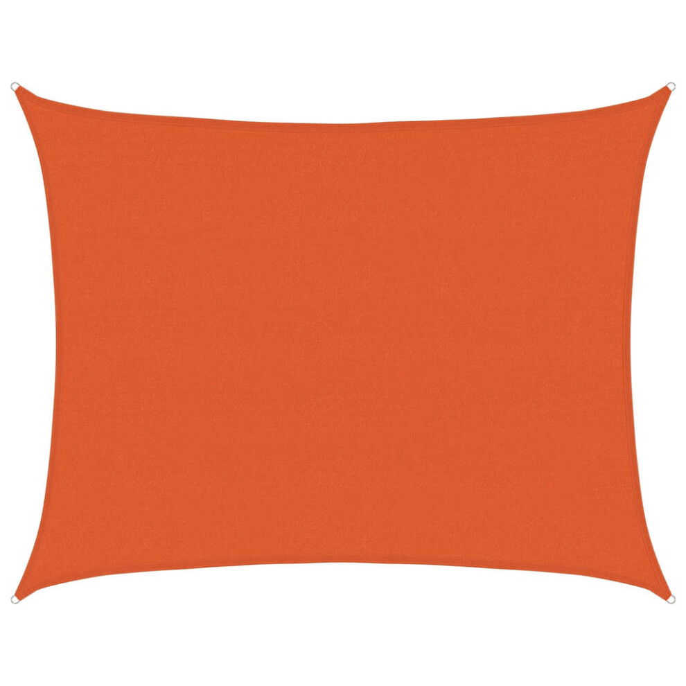 vidaXL Sunshade Sail Awning Canopy 160 g/m² Rectangular Orange 6x7 m HDPE