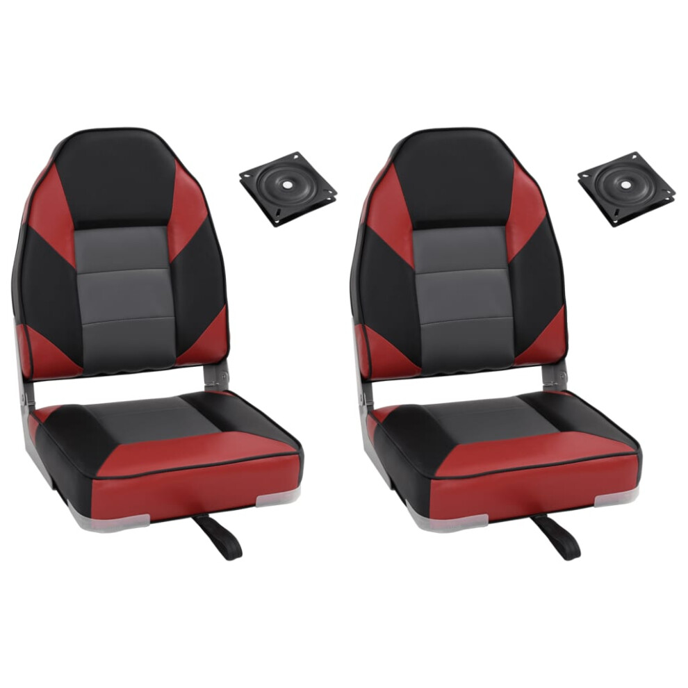 Vidaxl Foldable Boat Seat Set 4 Piece High Backrest Sailing Fishing Canoe Seat