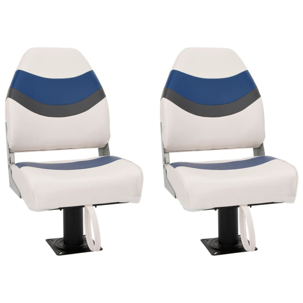 vidaXL Boat Seats with Pedestal 360 Rotatable Canoe Seat Kayak Seat 2 pcs
