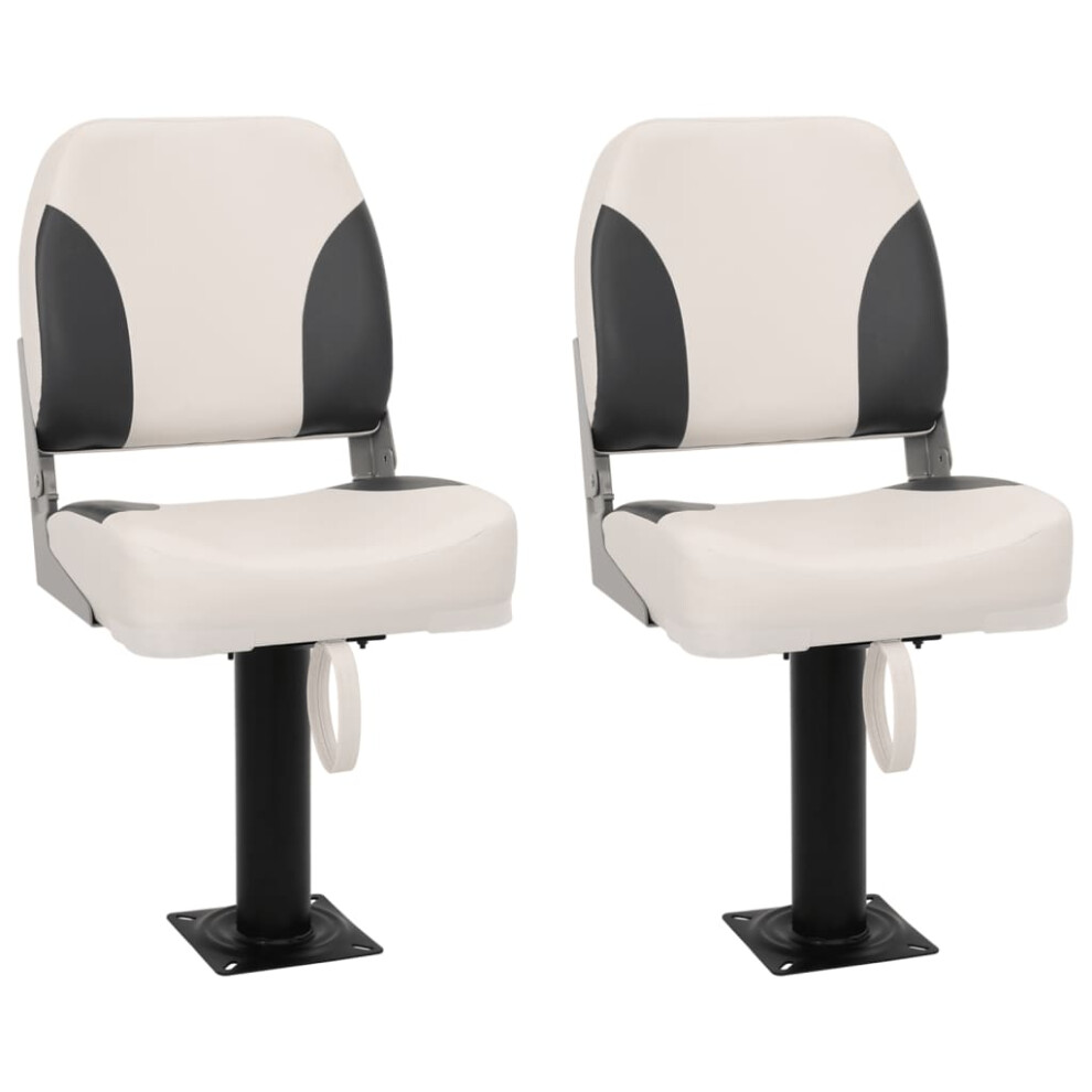 vidaXL Boat Seats with Pedestal 360 Rotatable Canoe Seat Kayak Seat 2 pcs
