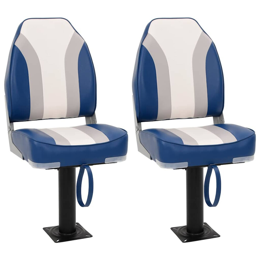 vidaXL Boat Seats with Pedestal 360 Rotatable Canoe Seat Kayak Seat 2 pcs